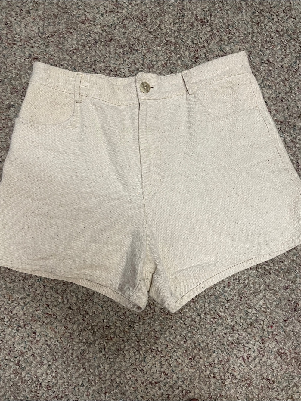 100% hemp fabric high rise wide leg shorts - handmade